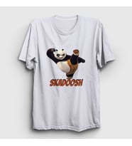 Presmono Unisex Beyaz Skadoosh Kung Fu Panda T-Shirt 467058tt