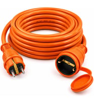 3x2.5mm TTR Topraklı Turuncu Seyyar Uzatma Kablosu (10 Metre)