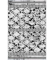 Eliana Home Baskılı, Yıkanabilir Kaymaz Taban Salon Halısı LNA0126-SD922 100x150 cm (Beyaz)