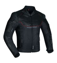 Falcon Motosiklet Montu 4 Mevsim Maxdura 600-D Dayanıklı Kumaş Deri Motorcu Mont Black