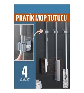 ModaCar Yapışkanlı Pratik Mop Tutucu 4 ADET