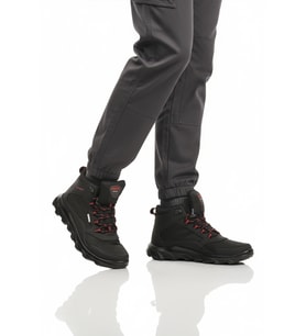 Scooter Siyah Kırmızı Su Geçirmez Kayma Taban Erkek Outdoor Bot M7200 M (Siyah-Kırmızı)