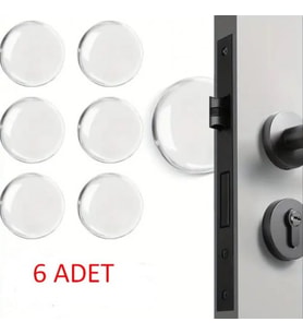 Şeffaf  Silikon Mobilya ve Kapı Durdurucu Darbe Pedi 6 lı (4490) (Standart)