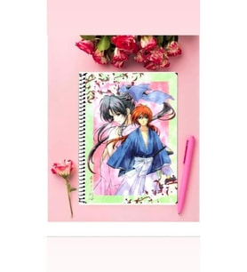 Ruroini Kenshin Anime Defter 1 Adet Özel Tasarım A4 Boyutu Telli Çizgili Defter 21*29 Cm