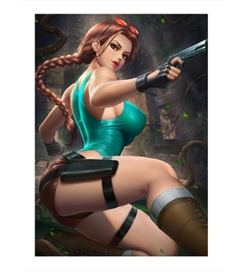 Tomb Raider Model Ahşap Tablo