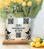 BK Gift Restoran & Cafe & Barlara Özel Ahşap Standlı Pleksi QR Kod Menü, Cafe&Bar için QR kodlu Tabela, QR kodlu Masa Dekoru - 10 ADET-21