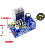 Ses Yükseltici Amfi Modül 12V 18W Müzik AB Sınıf Kuvvetlendirici Yükseltici Amfilikatör Kart 4 Ohm Hoparlör Tek Kanal