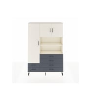 Arges Dolap 8 Raflı 6 Çekmeceli 3 Kapaklı 132x30x195 Aytaşı-Aytaşı/Antrasit