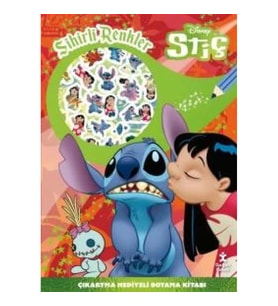 Disney Stiç - Sihirli Renkler Çıkartma Hediyeli Boyama Kitabı