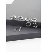 Kadın Altın Kaplama Zirkon Taşlı 6'lı Set Küpe