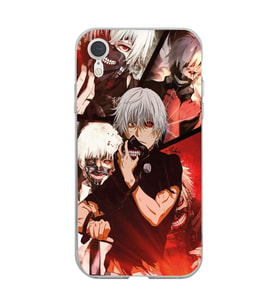 Iphone XR Uyumlu Tokyo Ghoul Kaneki Ken Tasarımlı Şeffaf Telefon Kılıfı