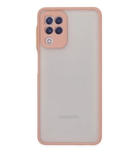 Galaxy A22 Kılıf Montreal Silikon Kapak - Pembe