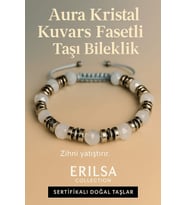 Sertifikalı Aura Kristal Fasetli Kuvars Taşı Bileklik 6x6 mm – Zihni Yatıştıran Arınma Taşı (Çok Renkli)