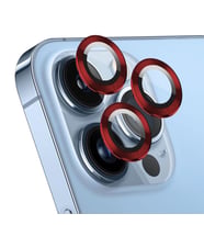 Microsonic Apple iPhone 14 Pro Max Tekli Kamera Lens Koruma Camı Kırmızı