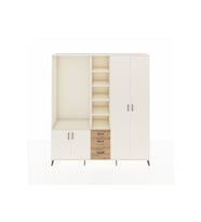 Hyperion Dolap 13 Raflı 3 Çekmeceli 4 Kapaklı 220x44x243 Aytaşı-Aytaşı/Çam