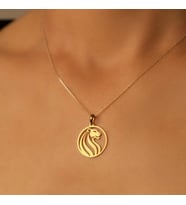 Kişiye Özel Asil Aslan Figürlü Kolye 925K Gümüş (Gold)