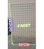 Hasır Tel 4 Göz Arası 3mm Kalınlık ( 90 cm Yükseklik x 50 cm Eni ) - 4- Adet (Gri)