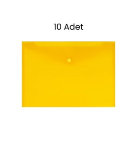 İnox Eko Çıtçıtlı Dosya Evrak Zarfı Sarı 10 Adet