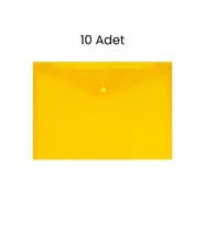 İnox Eko Çıtçıtlı Dosya Evrak Zarfı Sarı 10 Adet