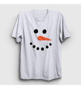Presmono Unisex Beyaz Snowman Kardan Adam Yılbaşı T-Shirt 270910tt