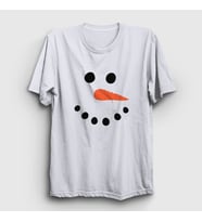 Presmono Unisex Beyaz Snowman Kardan Adam Yılbaşı T-Shirt 270910tt