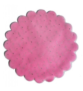 Organze taşlı pembe 26cm p100-