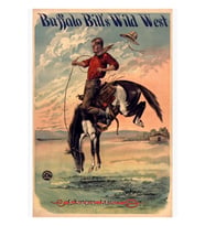 Buffalo Bill'in Vahşi Batısı - Bir Serseri Bronco - Horse Rodeo Tablo Ahşap Poster Dekoratif
