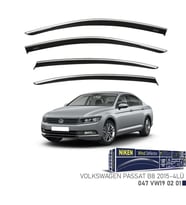 Drs Tuning Uyumlu Passat B8 -2015 Kromlu Cam Rüzgarlığı 4Lü Parça