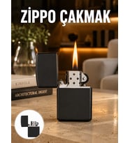 Doldurulabilir Siyah Benzinli Çakmak Metalik Yeni Nesil