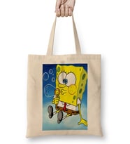 Sünger Bob Sponge Bob 06 Bez Çanta Uzun Saplı