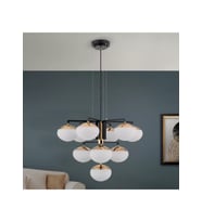Ardelle 10'lu Şeker Top Başlıklı Avize RA-AVZ- 2497-68-51 (Siyah-Gold)