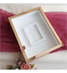 30x40 Cm Gold Pleksi Kaplı Fotoğraf Alanlı Anı Çerçevesi! İsimsiz Ledsiz! Ayna Çerçeve!(Fotoğraf Hediye)
