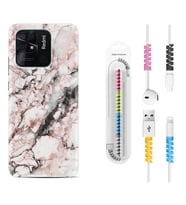 Xiaomi Redmi Note 7 8 9 Pro 10 2022 10 Pro 10S Kılıf Kablo Koruma Spiral Silikon Colorfull Marble 2 1389