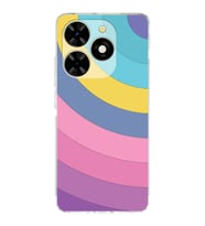 PrintiFy Tecno Spark Go 2024 Uyumlu Kamera Korumalı Renk Cümbüşü B Tasarımlı Şeffaf Silikon Kılıf