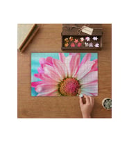 Güzel Pembe Çiçek Tasarımı 240 parça Ahşap Puzzle Ahşap Kutuda MP05150