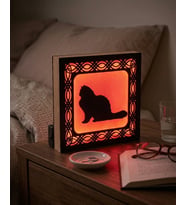 Dekoratif Kedi Silüetli LED Gece Lambası – Huzur Veren Işık