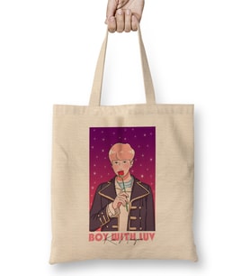Boy With Luv Bts Kim Namjoon Bez Çanta Uzun Saplı