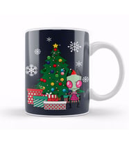 Invader Zim Around The Christmas Tree Kupa Bardak Porselen