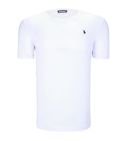 T8568 DEWBERRY V YAKA ERKEK T-SHIRT-KAR BEYAZ