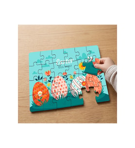 Paskalya Yumurtaları Tasarımlı 24 Parça Ahşap Çocuk Puzzle MPK0506
