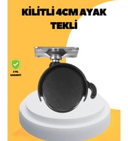 4 Cm Kilitli Mobilya Tekerleği Tekli Sessiz Ve Dayanıklı