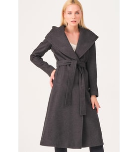 Z6679 DEWBERRY BAYAN PALTO-ANTRASİT