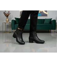 CASTLE BLACK CB-61012-1 KADIN DERİ TOPUKLU BOT
