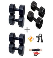 PS SPOR 3 ÇİFT DAMBIL SET 2 KG + 6 KG + 10 KG + ELDİVEN AYARLANABİLİR SAYAÇLI YAY VE ATLAMA İPİ