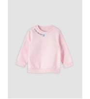 LC WAIKIKI Pembe Baskılı Kız Çocuk Kalın Sweatshirt