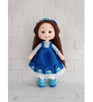 Mavi Merve Bebek Amigurumi Organik Oyuncak