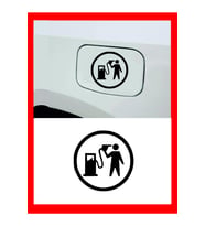 Depo Yakıt Kapağı Oto Sticker 13*13 Cm