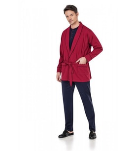 Pierre Cardin Robdöşambırlı Uzun Kollu Pijama Atlet Boxer Çorap Damat Çeyizlik Set