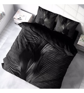 MonoHome Gray Motion 3D Pamuk Saten Çift Kişilik Nevresim Takımı (Çok Renkli)