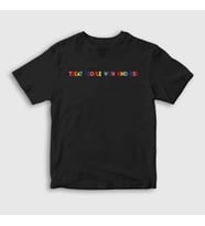 Presmono Unisex Çocuk Siyah Treat People With Kindness V2 Harry Styles T-Shirt 318972tt